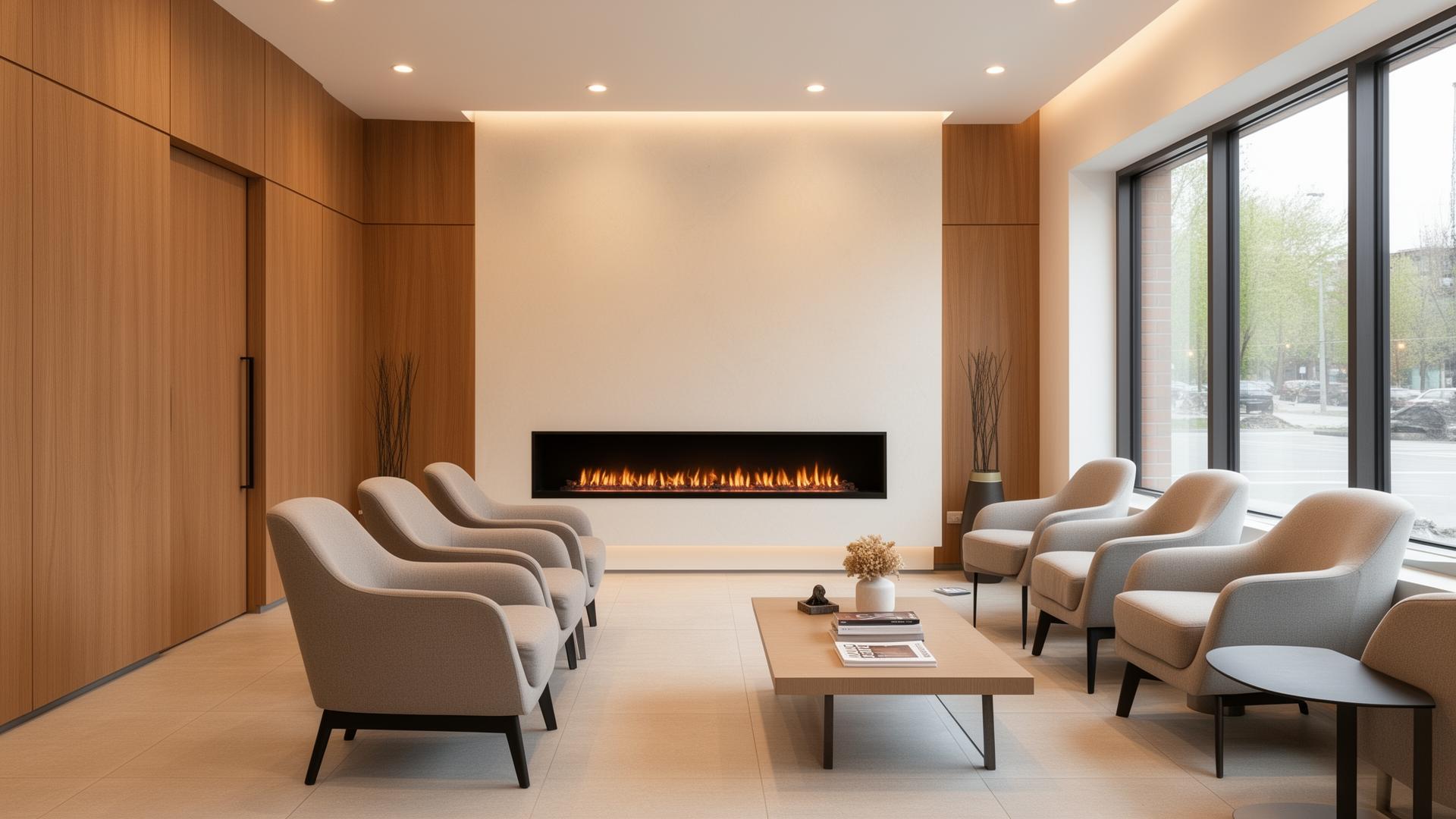 Modern, calming clinic interior